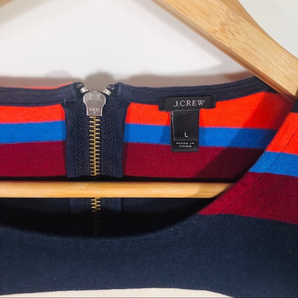 J. Crew Striped Color Block Long Sleeve Shirt - Picture 3 of 6